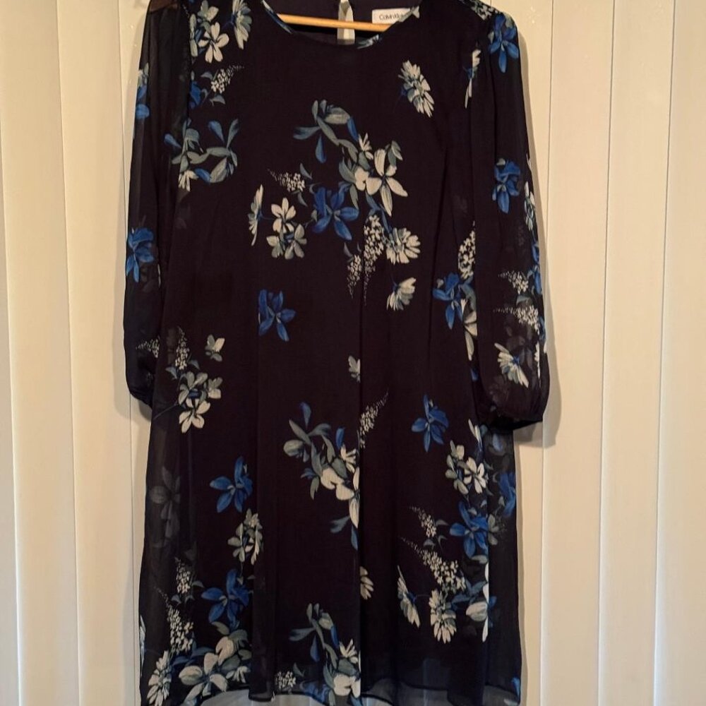 Calvin Klein Floral Flowy Dress (Size 14)